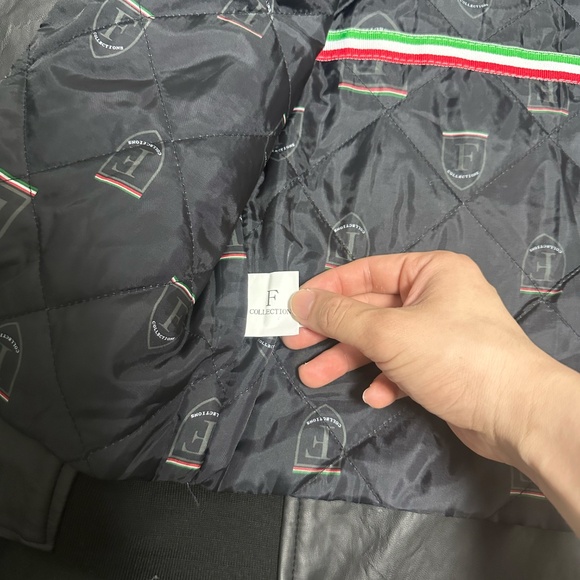 F Collections Faux Leather Jacket (Style M19120) - Brand New L size - Picture 7 of 9